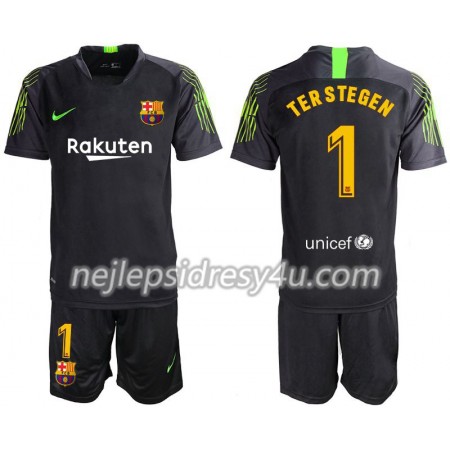 Fotbalový Dres FC Barcelona TER STEGEN 1 Brankářské Dětské Venkovní 2019/20